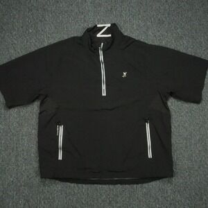 Zero Restriction Jacket Men XL Black Half Zip Power Torque Winged Foot Golf Club